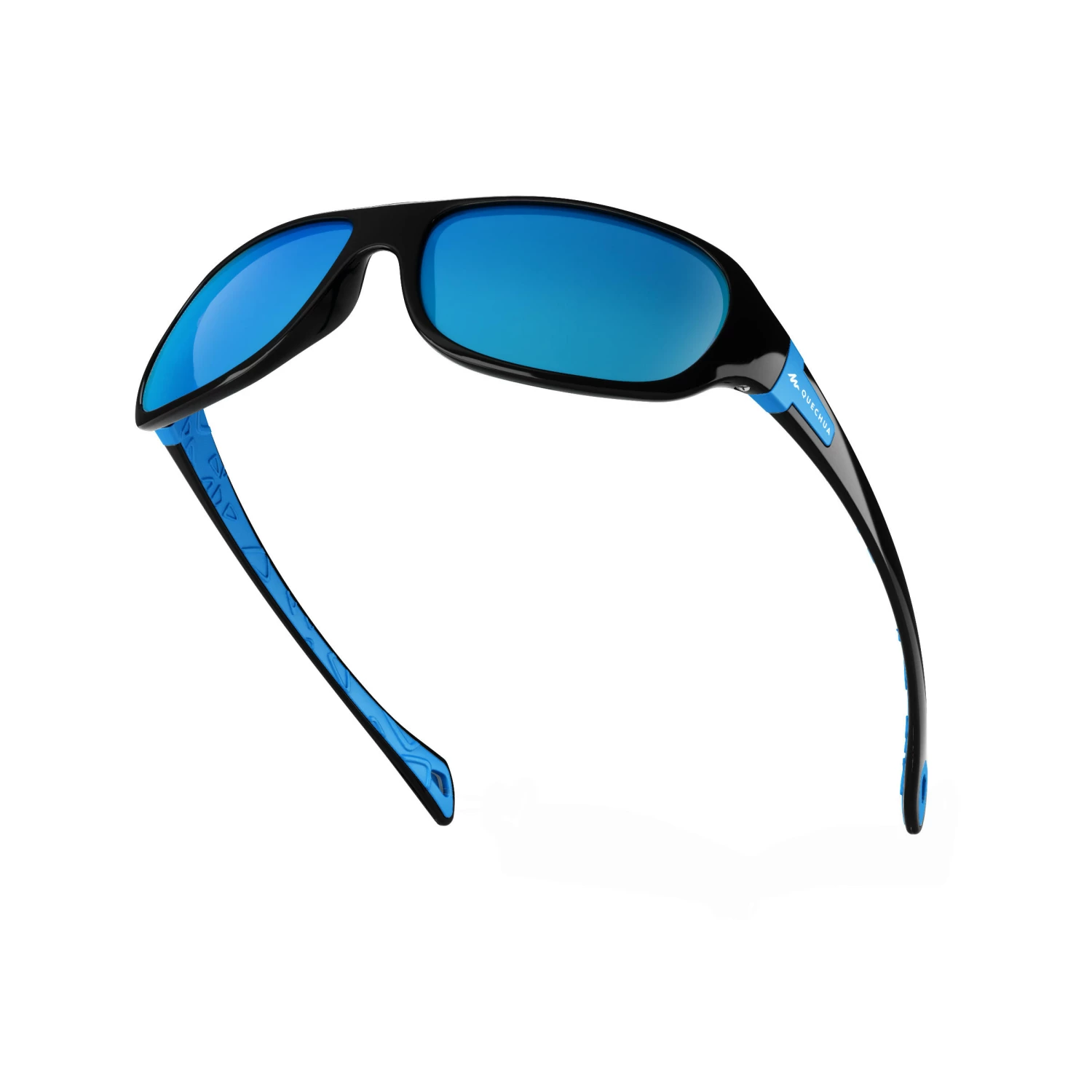 QUECHUA Kids Hiking Sunglasses BLACK/BLUE 2 QUECHUA Kids Hiking Sunglasses BLACK/BLUE - Image 2