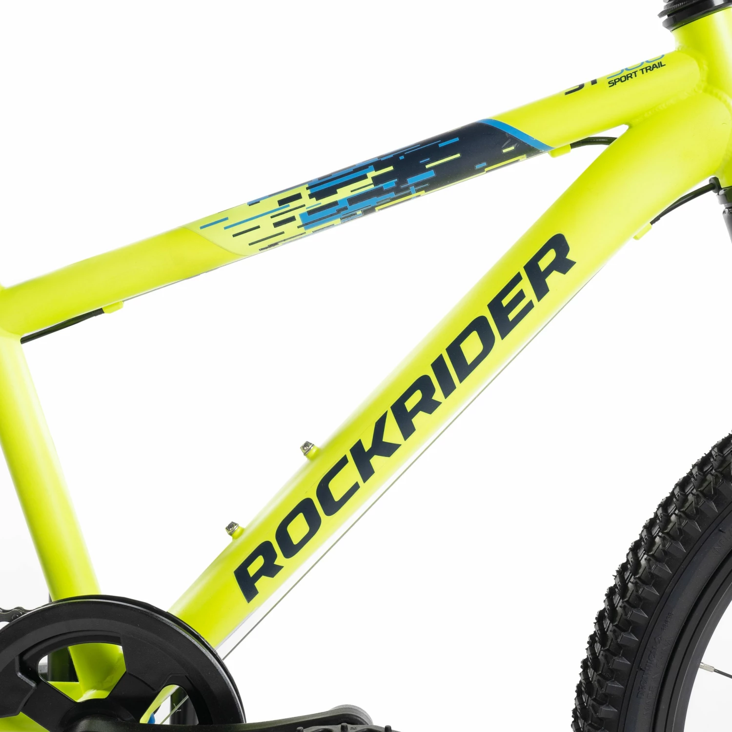 BTWIN 20" ST 500 Kid MTB Fluo lime yellow 4 BTWIN 20" ST 500 Kid MTB Fluo lime yellow - Image 4