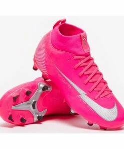 NIKE Kids Mercurial Superfly VII Academy FG/MG x Mbappe FOOTBALL BOOT PINK