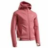 ARTENGO Girls' Thermal Jacket 500 OLD PINK/Fluo pale peach/Magnolia