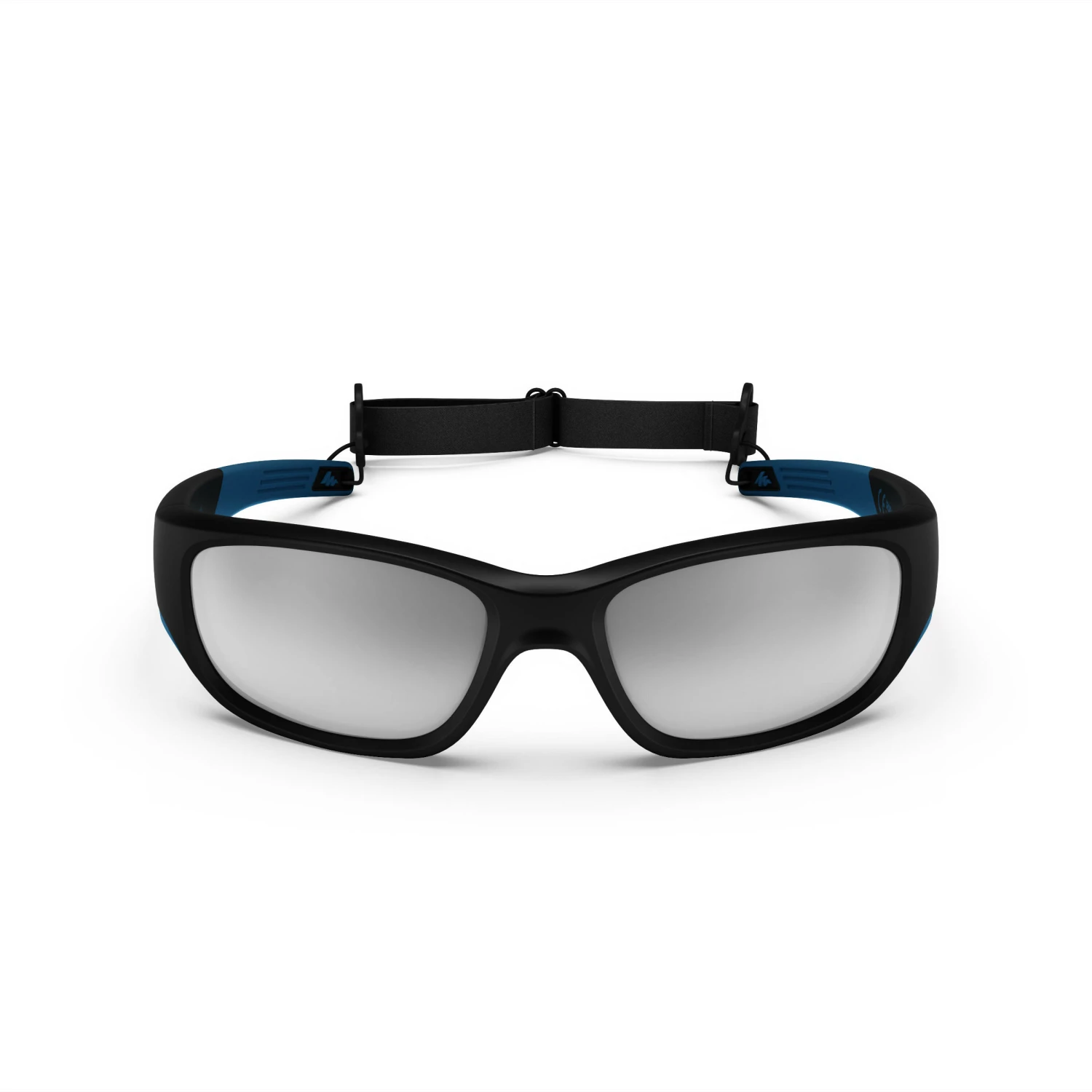 QUECHUA Kids Hiking Sunglasses BLACK/Electric blue 4 QUECHUA Kids Hiking Sunglasses BLACK/Electric blue - Image 4