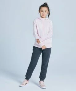 DOMYOS Girls' Warm Fleecy Gym Hoodie 100 PINK/GREY -Artengo Kids Online Store k61476d90c6c29d4369d843ee6a67d02c scaled