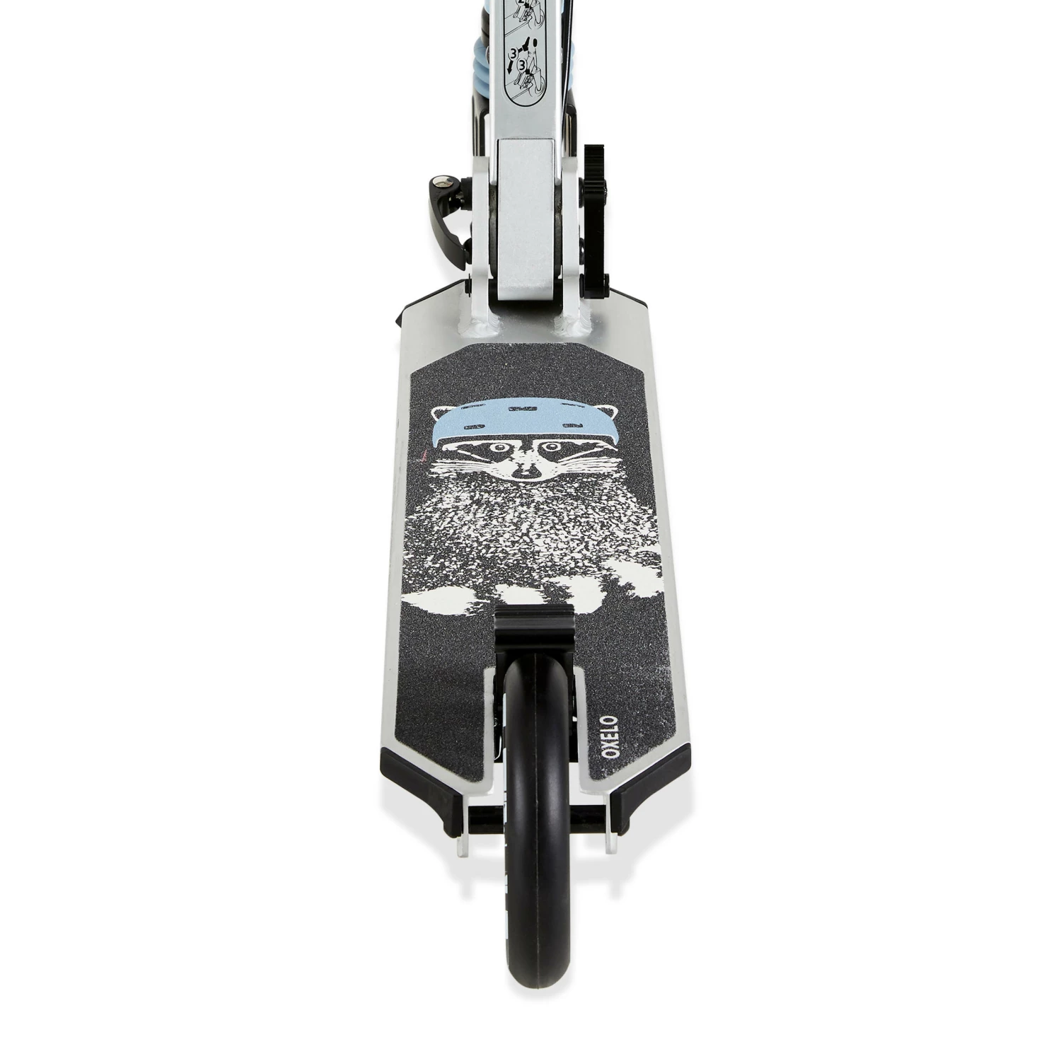 OXELO Mid 5 Kids' Scooter With Handlebar Brake And Suspension LIGHT GREY/BLACK/LIGHT BLUE 11 OXELO Mid 5 Kids' Scooter With Handlebar Brake And Suspension LIGHT GREY/BLACK/LIGHT BLUE - Image 11