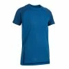 DOMYOS Boys' Light Breathable Gym T-Shirt S580 Royal blue/Navy blue
