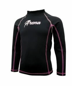 ARENA arena KIDS SWIMWEAR LOGO LONG SLEEVE THERMAL TOP PINK