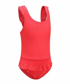 NABAIJI Baby Girls' One-Piece Miniskirt Swimsuit Fluo coral pink