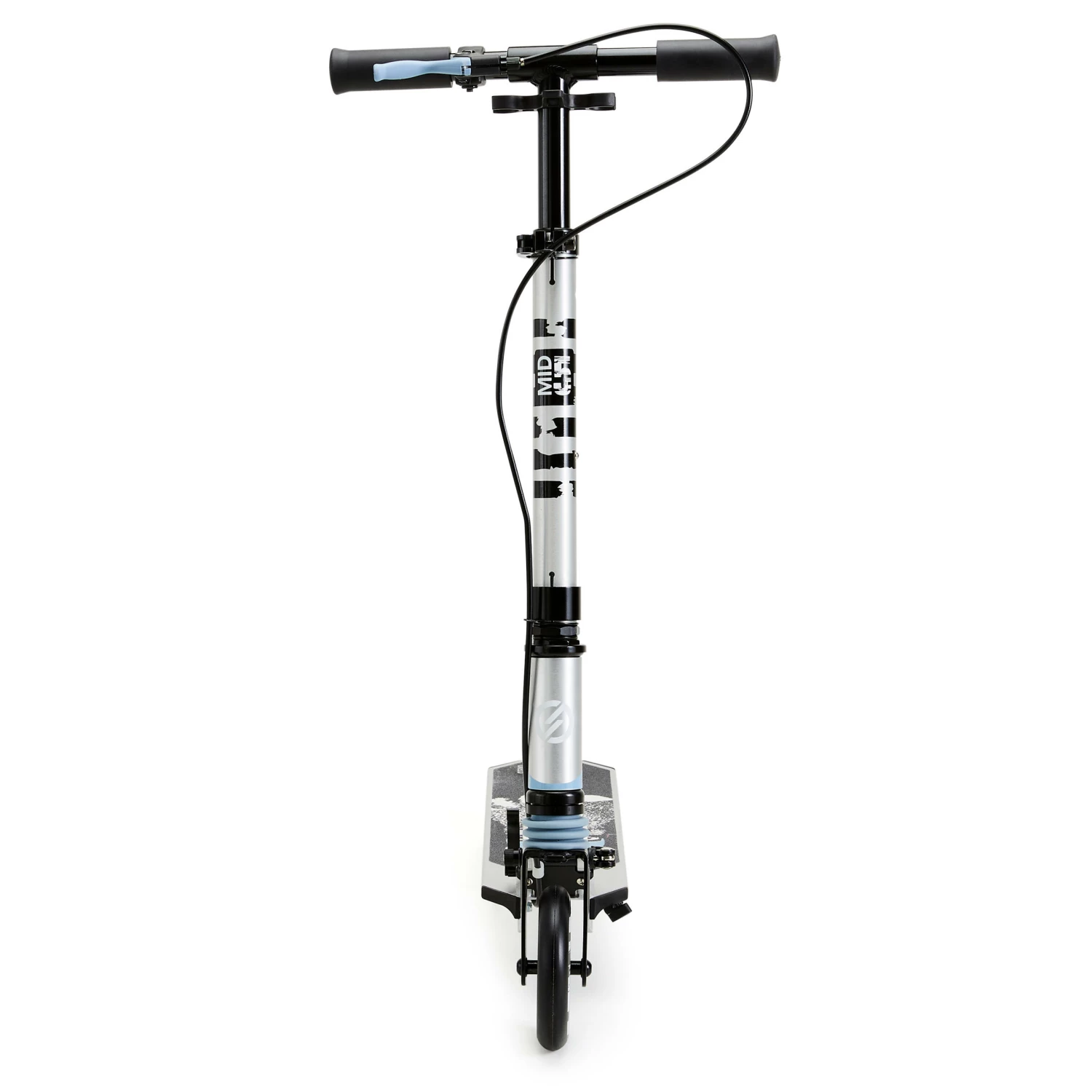 OXELO Mid 5 Kids' Scooter With Handlebar Brake And Suspension LIGHT GREY/BLACK/LIGHT BLUE 5 OXELO Mid 5 Kids' Scooter With Handlebar Brake And Suspension LIGHT GREY/BLACK/LIGHT BLUE - Image 5