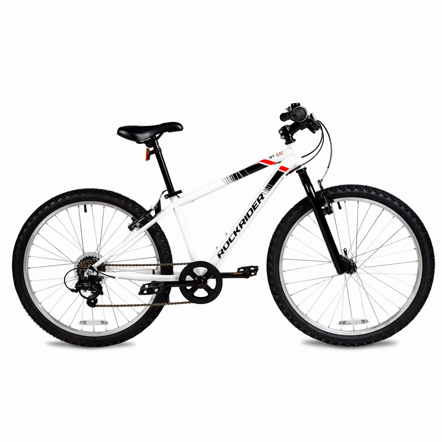 BTWIN 24" ST 100 Kid MTB with Kickstand Snow white 1 BTWIN 24" ST 100 Kid MTB with Kickstand Snow white