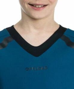 OFFLOAD Kids' Rugby Shirt R100 Petrol blue/Asphalt blue -Artengo Kids Online Store k6d2142ecfd7af0bf04fcdc417852a6ab