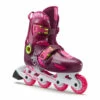 OXELO Play 5 Kids' Inline Skates (3 Adjustable Sizes) Magenta