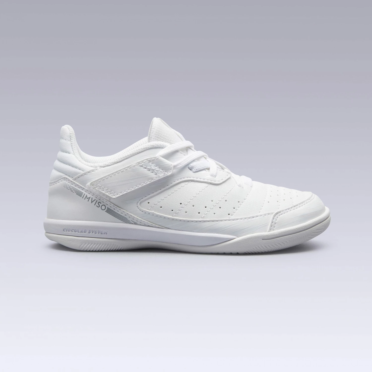 KIPSTA Eskudo 500 Kids' Futsal Boots Snow white/Snow white 2 KIPSTA Eskudo 500 Kids' Futsal Boots Snow white/Snow white - Image 2