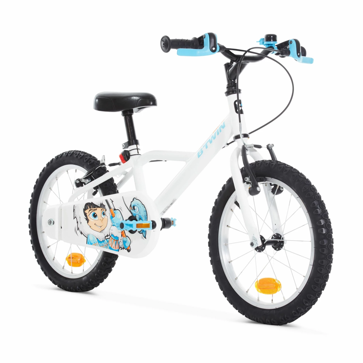 BTWIN 16" Inuit Snow white/BLUE 2 BTWIN 16" Inuit Snow white/BLUE - Image 2