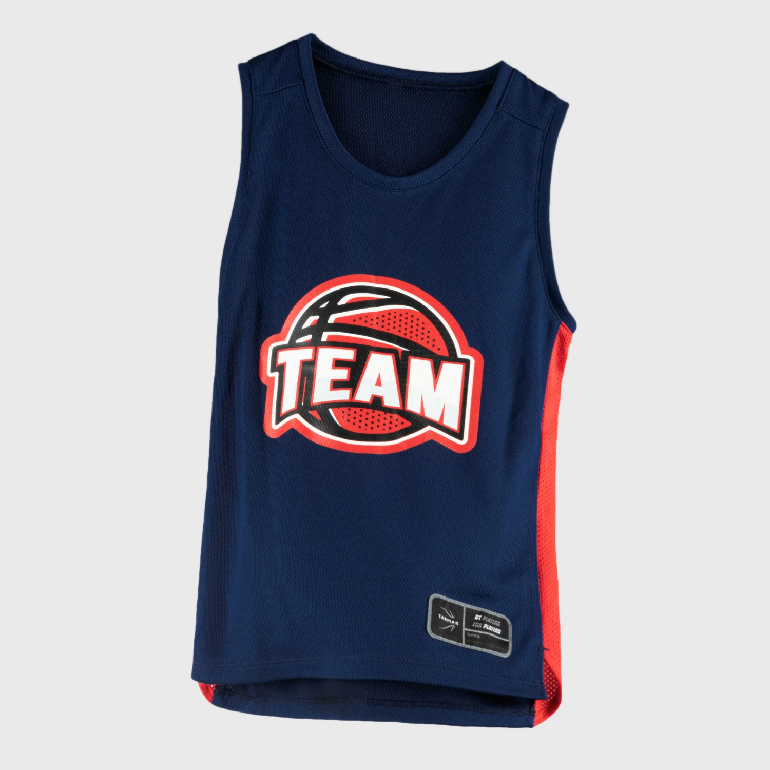 TARMAK Boys'/Girls' Sleeveless Basketball Jersey T500 RED 11 TARMAK Boys'/Girls' Sleeveless Basketball Jersey T500 RED - Image 11