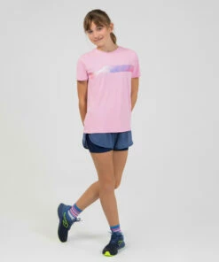 KALENJI AT 500 Girl's 2-in-1 Running and Athletics Shorts Galaxy blue/Slate blue -Artengo Kids Online Store k74f82dd3c5ff5011a05e4de2b103503f