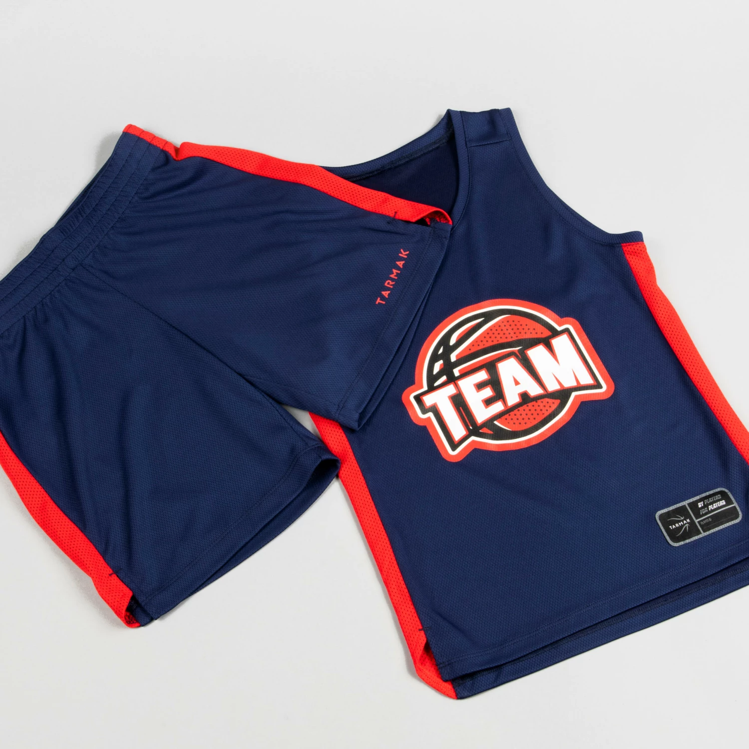 TARMAK Boys'/Girls' Sleeveless Basketball Jersey T500 RED 13 TARMAK Boys'/Girls' Sleeveless Basketball Jersey T500 RED - Image 13