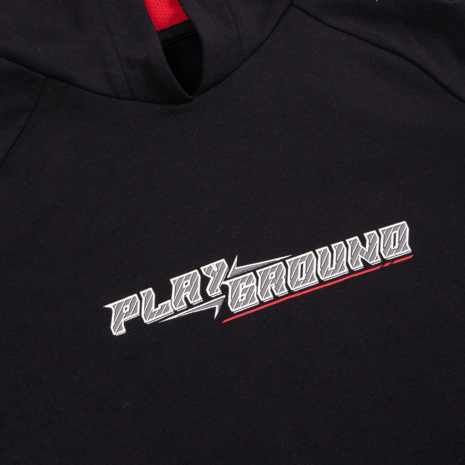 TARMAK Boys'/Girls' Long-Sleeved Hooded T-Shirt/Jersey TS500LS BLACK/RED 5 TARMAK Boys'/Girls' Long-Sleeved Hooded T-Shirt/Jersey TS500LS BLACK/RED - Image 5