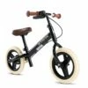 BTWIN Run Ride 520 Cruiser Kids' 10 -Inch Balance Bike BLACK/WHITE/Dark sepia