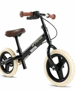 Artengo Kids Online Store 8 BTWIN Run Ride 520 Cruiser Kids' 10 -Inch Balance Bike BLACK/WHITE/Dark sepia