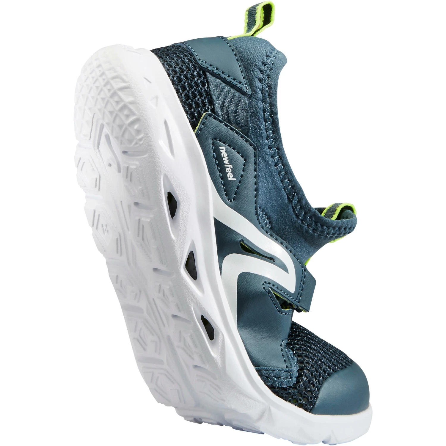 NEWFEEL Kids' Walking Shoes PW 500 Fresh Storm grey/Fluo lime yellow/Snow white 5 NEWFEEL Kids' Walking Shoes PW 500 Fresh Storm grey/Fluo lime yellow/Snow white - Image 5