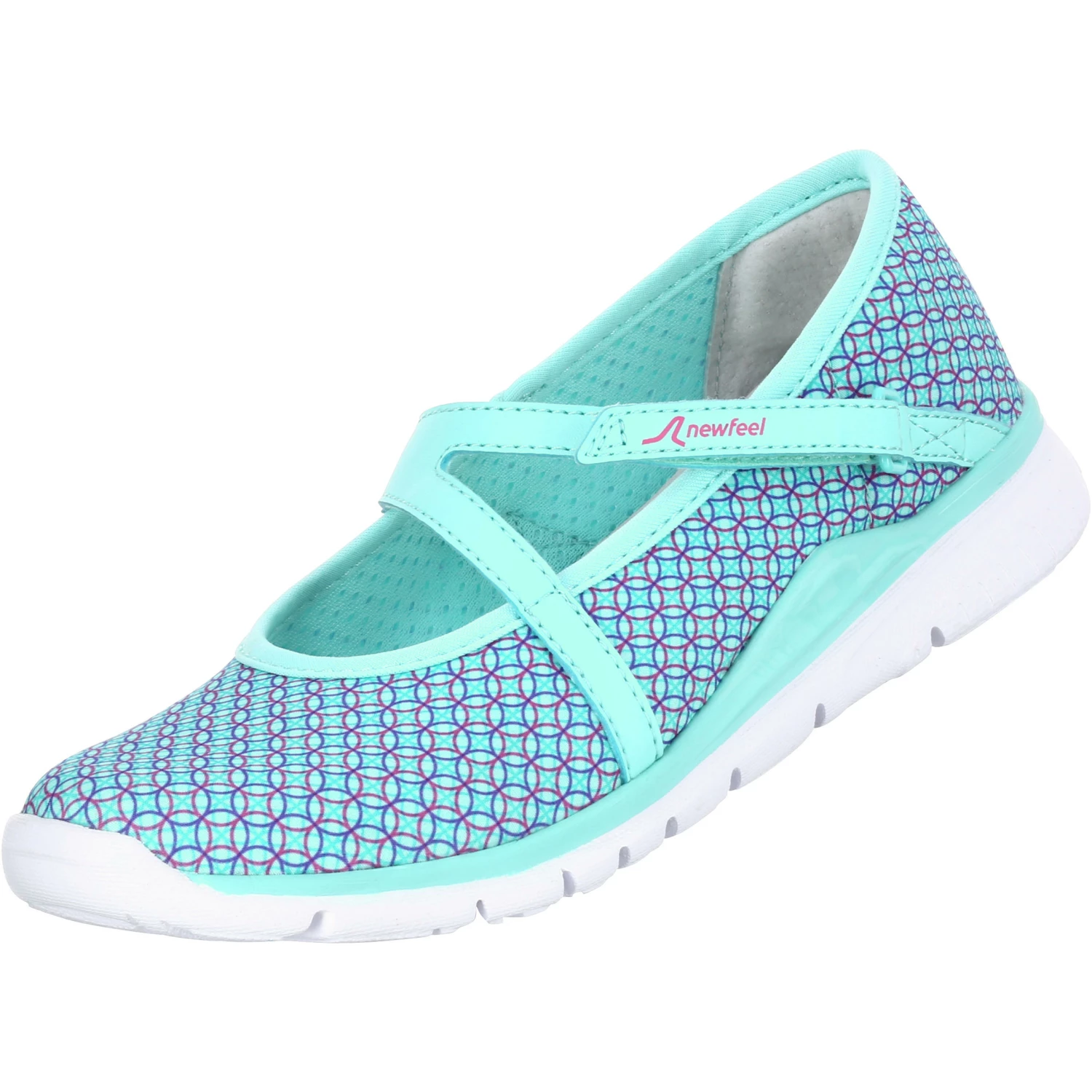 NEWFEEL Children's Fitness Walking Ballerina Pumps Aqua/Bright pink 4 NEWFEEL Children's Fitness Walking Ballerina Pumps Aqua/Bright pink - Image 4
