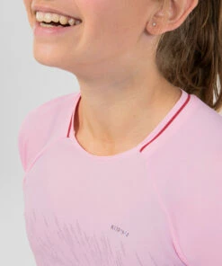 KALENJI KIPRUN Care girl's running and athletics T-shirt pink Light rose/Light rose -Artengo Kids Online Store k84fe550b5dba3624b174fbc533eae59a