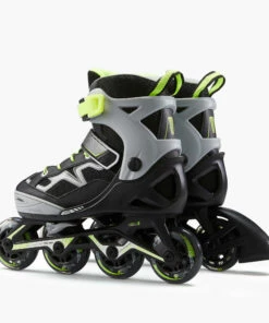 OXELO Fit 3 Kids' Inline Skates (4 Adjustable Sizes) Fluo lime yellow -Artengo Kids Online Store k8a2af01bb00e320e647764bd69d1c8b9