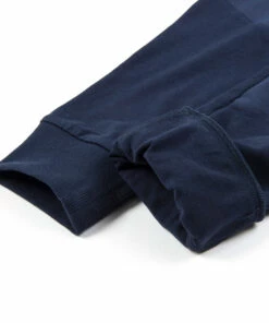 DOMYOS Boys' Wide Light Breathable Cotton Gym Bottoms 500 Navy blue/BLACK -Artengo Kids Online Store k8ba169c46d7dba36d4deaebe0962e60f