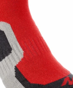 QUECHUA 2 pairs of children's mountain walking socks, high upper, crossocks Cherry red -Artengo Kids Online Store k8d385b9068c8b767c5d673f4cff5ce53