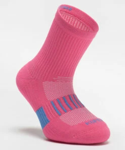 KALENJI Kids' Socks AT 500 Mid 2-Pack Galaxy blue/FLUO RED -Artengo Kids Online Store k8d692f5d50985649a36b734a5ba0cf93