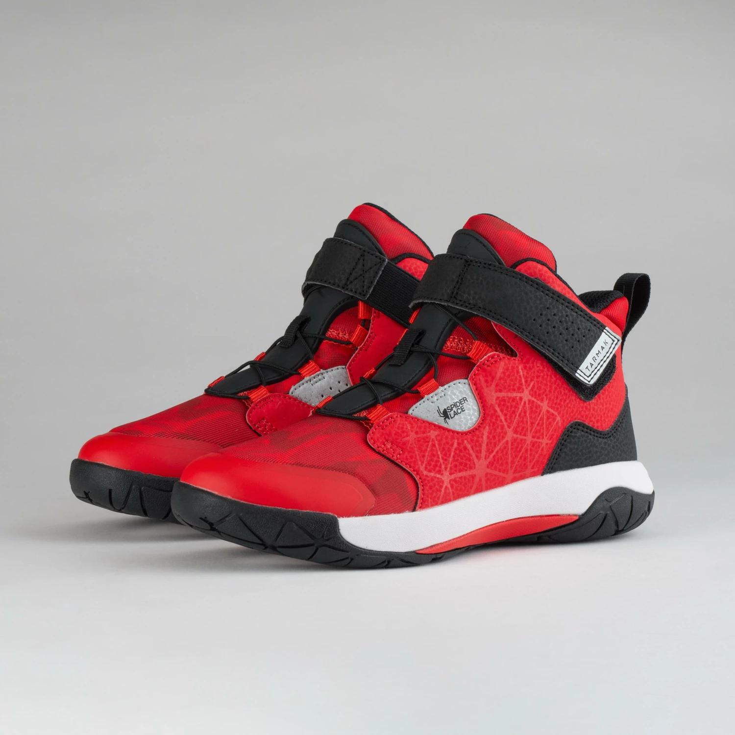 TARMAK Boys'/Girls' Intermediate Basketball Shoes Scarlet red/BLACK 2 TARMAK Boys'/Girls' Intermediate Basketball Shoes Scarlet red/BLACK - Image 2