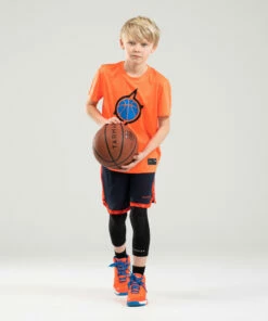TARMAK Boys'/Girls' Intermediate Basketball T-Shirt TS500 Fluo blood orange 9 TARMAK Boys'/Girls' Intermediate Basketball T-Shirt TS500 Fluo blood orange -Artengo Kids Online Store k8e32cfe9f870cbd69811afc12bd749e0