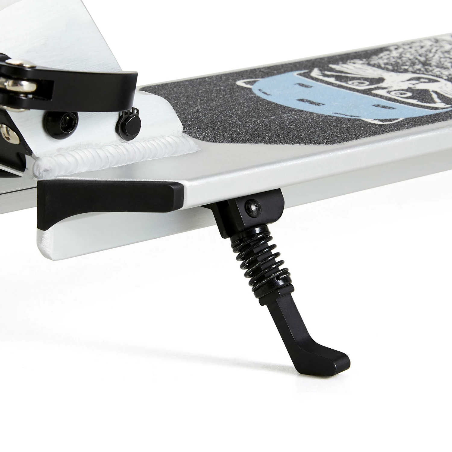 OXELO Mid 5 Kids' Scooter With Handlebar Brake And Suspension LIGHT GREY/BLACK/LIGHT BLUE 15 OXELO Mid 5 Kids' Scooter With Handlebar Brake And Suspension LIGHT GREY/BLACK/LIGHT BLUE - Image 15