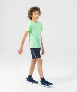 KALENJI AT 100 Kids' Running and Athletics Baggy Shorts Navy blue -Artengo Kids Online Store k97950cfdacf51e77d1f7b9800a4a4c61