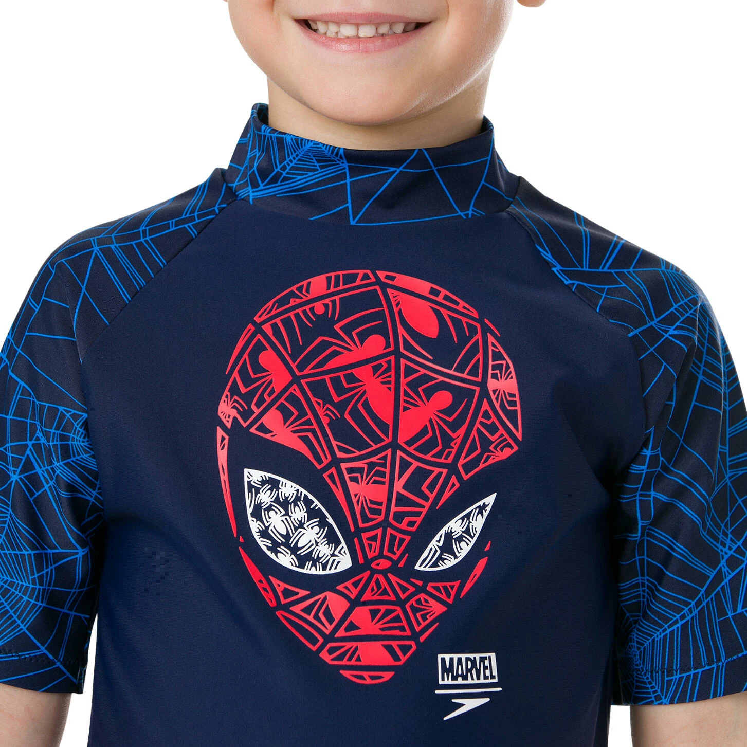 SPEEDO MARVEL SPIDERMAN INFANT (AGED 2-6) SUN PROTECTION TOP Navy blue 2 SPEEDO MARVEL SPIDERMAN INFANT (AGED 2-6) SUN PROTECTION TOP Navy blue - Image 2