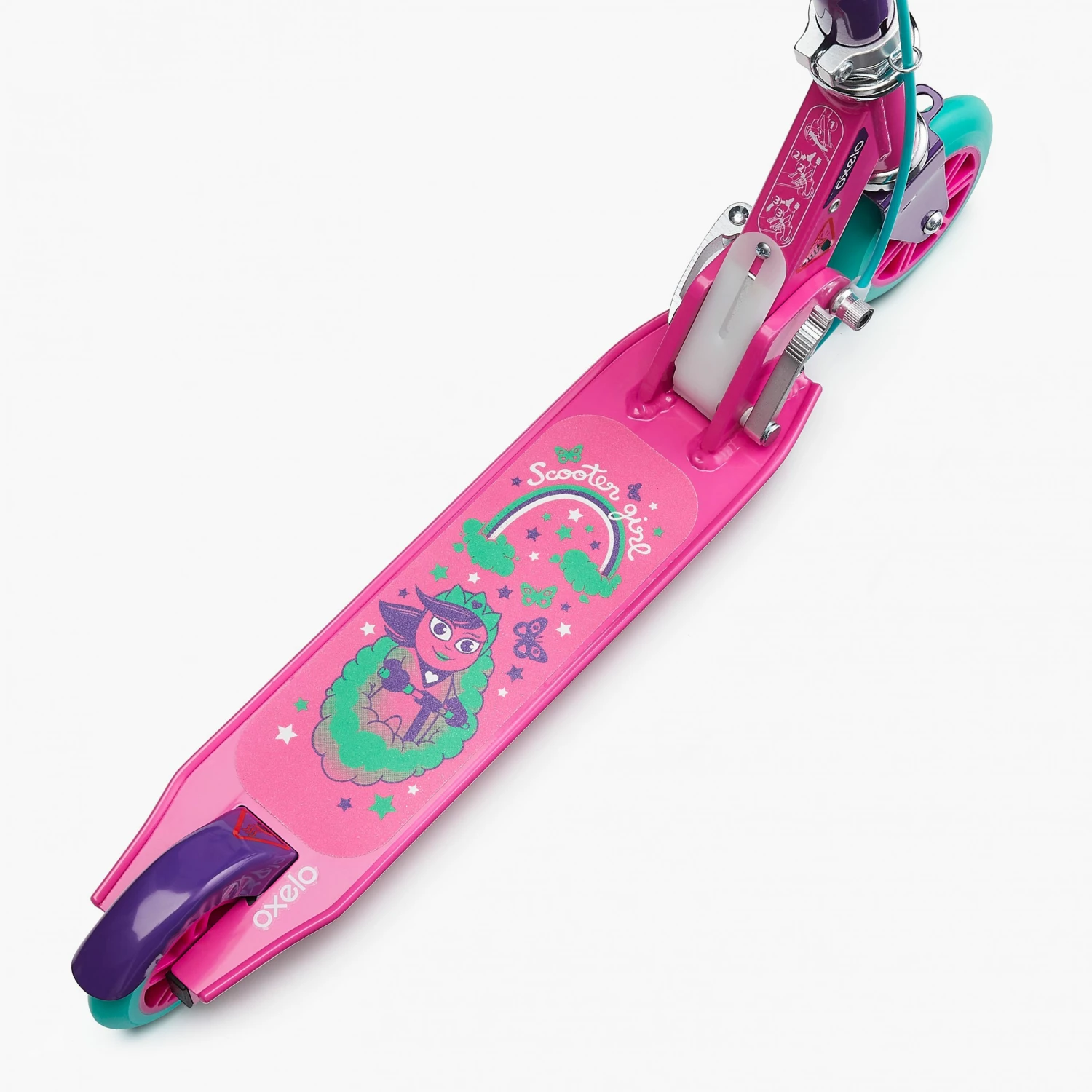 OXELO Play 5 Children's Scooter with Brake PURPLE/PINK 8 OXELO Play 5 Children's Scooter with Brake PURPLE/PINK - Image 8