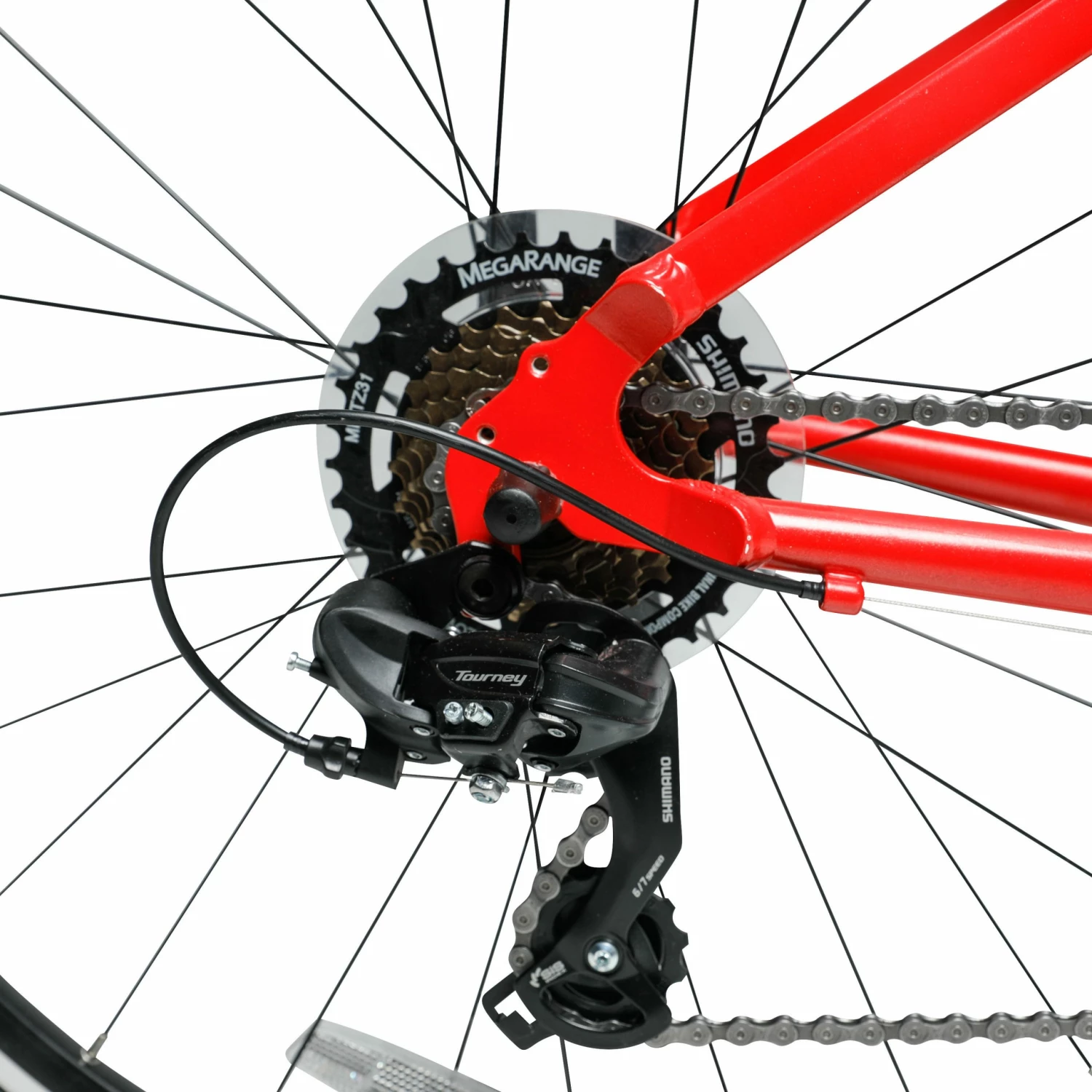 BTWIN 26" Junior Kids' Road Bike Bright red/BLACK 8 BTWIN 26" Junior Kids' Road Bike Bright red/BLACK - Image 8