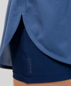 KALENJI AT 500 Girl's 2-in-1 Running and Athletics Shorts Galaxy blue/Slate blue -Artengo Kids Online Store ka07b81ad76dace1b10e2066fead10433