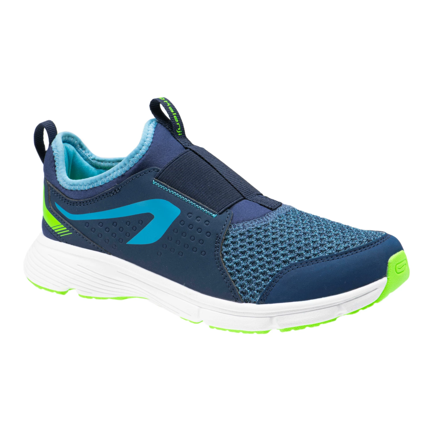 KALENJI KIDS' ATHLETICS SHOES Galaxy blue/Fluo lime 2 KALENJI KIDS' ATHLETICS SHOES Galaxy blue/Fluo lime - Image 2