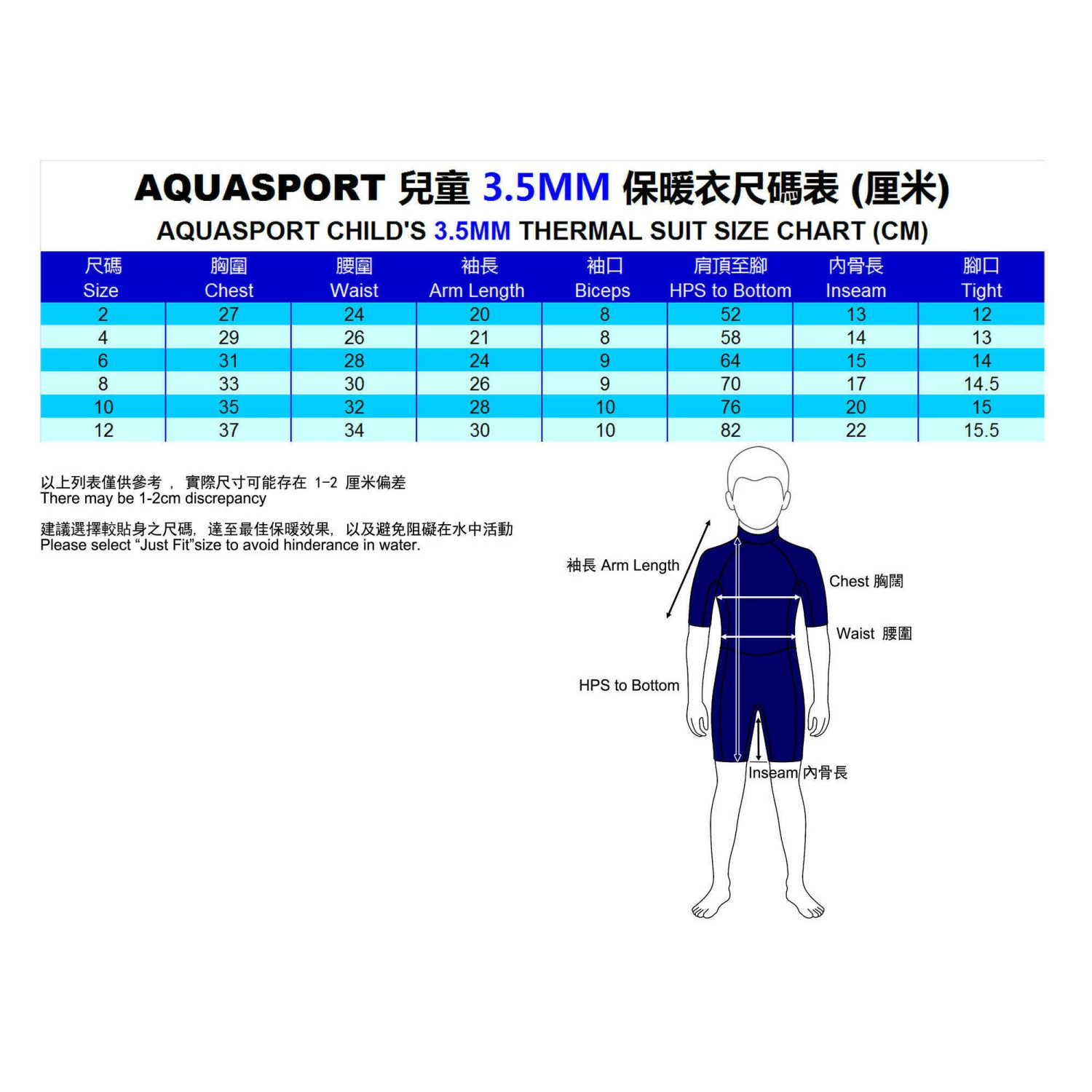 AQUASPORT Aquasport 3.5mm Thermal Suit BLUE 4 AQUASPORT Aquasport 3.5mm Thermal Suit BLUE - Image 4