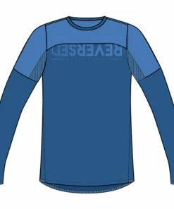 DOMYOS Kids' Long-Sleeved Cotton T-Shirt Royal blue/BLUE/Royal blue