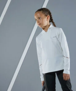 ARTENGO Girls' Long-Sleeved Tennis T-Shirt TTS TH500 Fluo pale peach 10 ARTENGO Girls' Long-Sleeved Tennis T-Shirt TTS TH500 Fluo pale peach -Artengo Kids Online Store ka5124d1214a9125963a9278f4cccc314