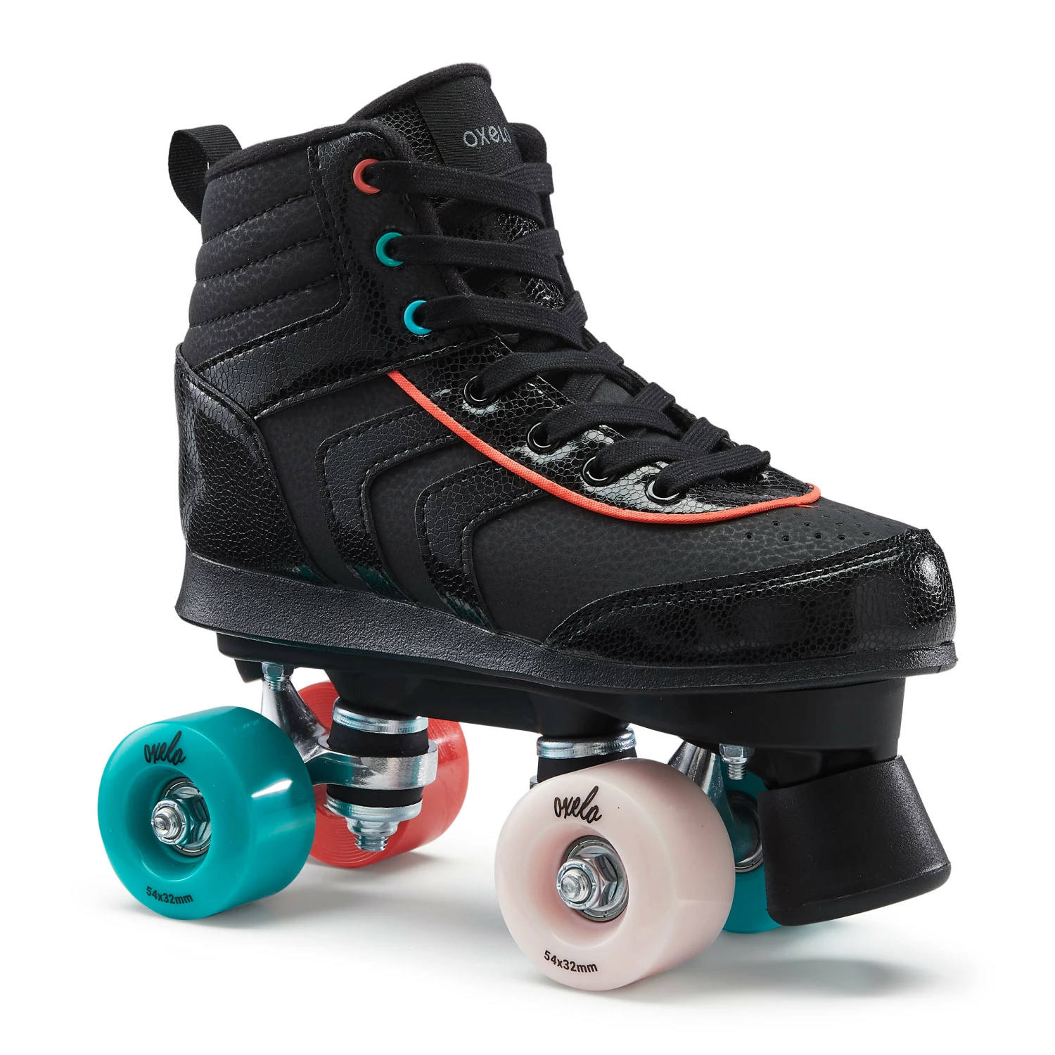 OXELO 100 JR Quad Roller Skates BLACK 2 OXELO 100 JR Quad Roller Skates BLACK - Image 2