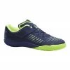 KIPSTA Kids' Futsal Shoes Ginka 500 Navy blue/Midnight indigo/Fluo lime yellow