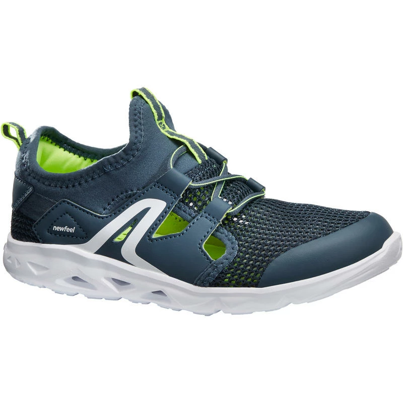 NEWFEEL Kids' Walking Shoes PW 500 Fresh Storm grey/Fluo lime yellow/Snow white 1 NEWFEEL Kids' Walking Shoes PW 500 Fresh Storm grey/Fluo lime yellow/Snow white