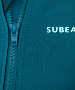 SUBEA Kid's Long Sleeve Neoprene Thermal TOP 900 Colo 2 Deep petrol blue/Dark petrol blue/Turquoise green -Artengo Kids Online Store kb034c415bb57dc3c30e2922327903389