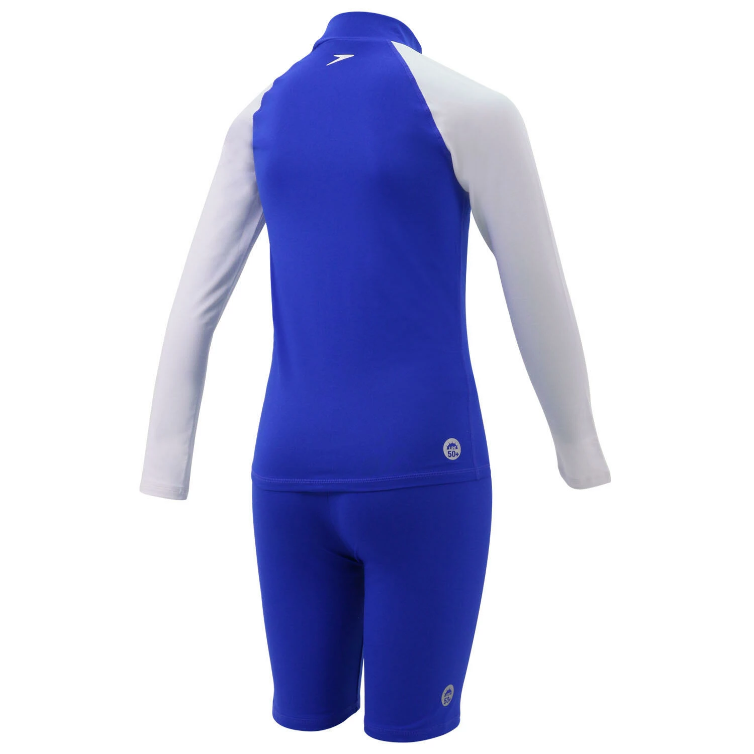 SPEEDO ESSENTIAL JUNIOR (AGED 8-14) LONG SLEEVE RASHGUARD WITH JAMMER SET BLUE 2 SPEEDO ESSENTIAL JUNIOR (AGED 8-14) LONG SLEEVE RASHGUARD WITH JAMMER SET BLUE - Image 2