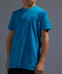ARTENGO 900 Boys' T-Shirt Cyan/Light petrol blue -Artengo Kids Online Store kb5f9de009d81f017cb59603afee937a9