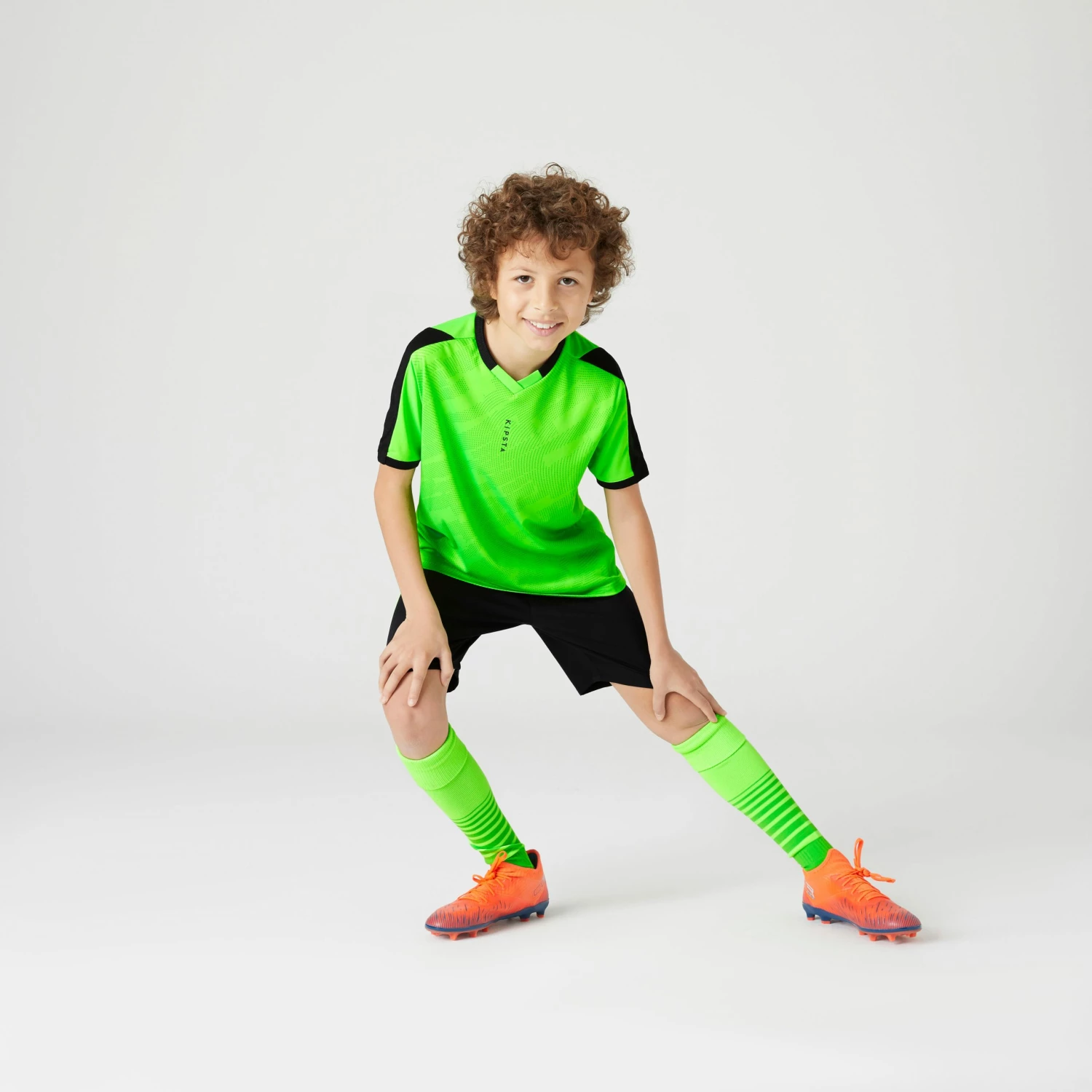 KIPSTA Kids' Striped Football Socks F500 Petrol blue 11 KIPSTA Kids' Striped Football Socks F500 Petrol blue - Image 11