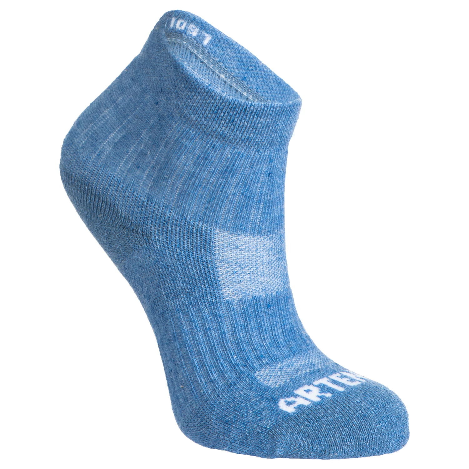 ARTENGO Kids' Tennis Socks RS 500 Mid Tri-Pack Fluo pale peach/Snow white 4 ARTENGO Kids' Tennis Socks RS 500 Mid Tri-Pack Fluo pale peach/Snow white - Image 4