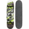 OXELO Kids' 8-12 Years Skateboard Mid 500 Wolf BLACK/Snow white